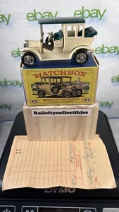 Matchbox Y3 1910 Benz Limousine cream Models of Yesteryear MoY. Box - Orig Recpt - Picture 1 of 15