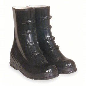 Overboot: Mid-Calf Shoe, Plain, Chevron, 11 Fits Shoe Size, Black, 1 PR (C) - Picture 1 of 4