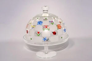 Rentner Lenox Nature's Splendor 10 Zoll Durchmesser Standfuß Kuchenständer mit Kuppel - Bild 1 von 16