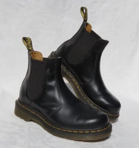 $170 DR. MARTENS US women’s 6 EU 37 Black Vegan Leather 2976 Chelsea Boots - Picture 1 of 9