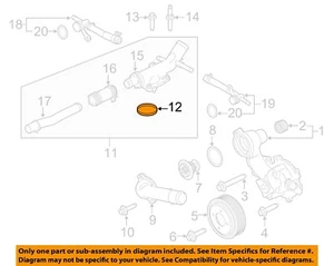 FORD OEM 15-23 Aviator Cooling Water Pump-Water Outlet Gasket FT4Z8C387A - Picture 1 of 2