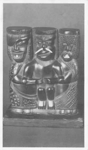Postal CO: talla de pizarra india Haida, Museo Taylor, Colorado Springs, 1951 - Imagen 1 de 2