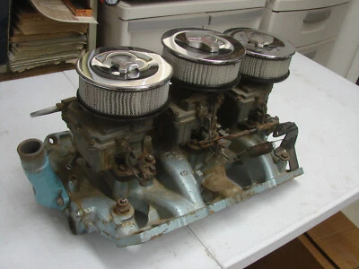 1966 GTO TRIPOWER INTAKE CARBS 389 PONTIAC GRAND PRIX BONNEVILLE FITS 1965 - Image 1 of 4