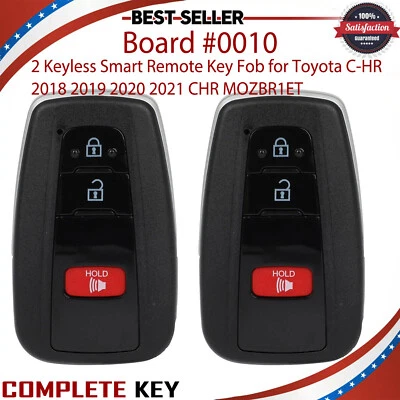 2 Llavero remoto inteligente sin llave para Toyota C-HR 2018 2019 2020 2021 CHR MOZBR1ET Foto 1 de 4