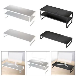 Monitor Stand Riser Iron Desktop Oraganizer Shelf for Apartments Desktop PC - Picture 1 of 24