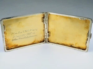 Pionier Bataillon Zigaretten Etui Wehrmacht 1937 Militär II. WK Silber Antik - Bild 1 von 4