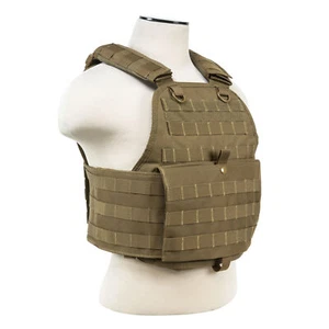 NCSTAR Plate Carrier Vest Nylon Tan Size Medium-2XL Fully Adjustable CVP-CV2924T - Picture 1 of 1