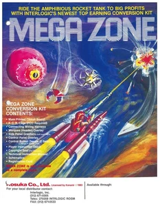 Mega Zone Kosuka Konami Video Arcade Flyer / Broschüre / Anzeige / - Bild 1 von 1