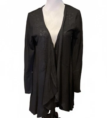 Neiman Marcus Women's Black Knee Length Cardigan Sweater - Size XL Fall  - Image 1 of 4