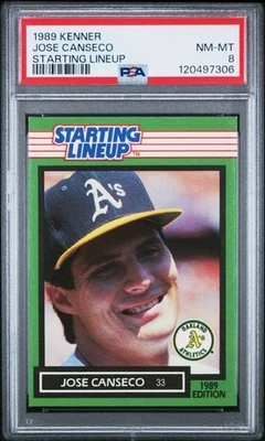  1989 KENNER STARTING LINEUP, JOSE CONSECO, PSA 8 NM-MT, LOW POP(7) - Image 1 of 2