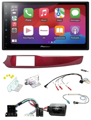 Pioneer DAB USB Lenkrad Bluetooth 2DIN Autoradio für Alfa Giulietta rot 940 2010 - Bild 1 von 4