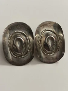 Vintage Taxco Mexiko Cowboy Sombrero Hut Ohrstecker Sterlingsilber - Bild 1 von 5
