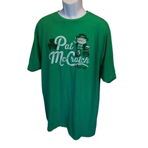 Pat McCrotch St. Patrick's Day Funny Graphic Tee, Irish, Shamrock, Mens Size XXL - Picture 1 of 5