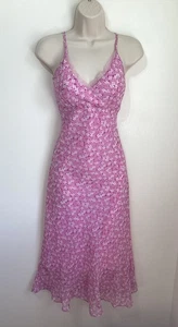 Atmosphere vintage y2k pink floral babydoll midi slip dress 12 summer coquette - Picture 1 of 8