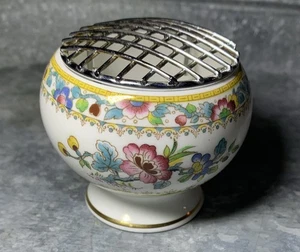 Vintage Coalport Bone China Ming Rose Posy Small Flower Bowl Vase Flower Frog - Picture 1 of 11