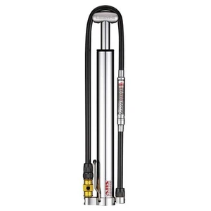 New Lezyne Micro Floor Drive HVG Pump 90psi Silver With Gauge - Bild 1 von 1