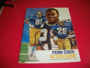 NOTRE DAME VS.PENN STATE PROGRAM 11-13-1982 VERY GOOD CONDITION - Bild 1 von 5