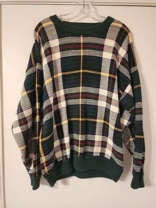 Pullover de Colección Para Hombres Años 90 IZOD TOP Algodón A CUADROS Multicolor Talla L En muy buen estado - Imagen 1 de 5