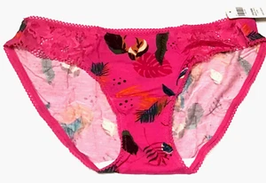 small - NWT pink floral bikini panty $12 tag (b69) - Picture 1 of 2