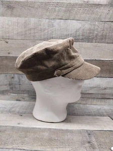 D&Y Trendy Cadet Cabbie Cap Casual Brown Corduroy 1 size fits most. - Picture 1 of 8