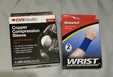 CVS Health Copper Compression Sleeve, Elbow Large/ Lifeweartech Wrist support. 