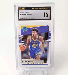 2020-21 PANINI DONRUSS JAMES WISEMAN RATED ROOKIE CSG 10 Gem Mint - Picture 1 of 2