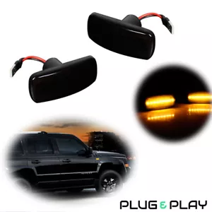 2x LED Front Side Fender Marker Lights For Chyrsler Serbring Dodge Jeep Liberty - Foto 1 di 10