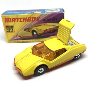 Lesney Matchbox Superfast Datsun 126X No. 33 1973 Yellow/Orange - England W/Box - Picture 1 of 23