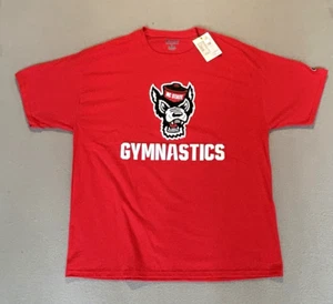 NC State University Wolfpack Gymnastics Red Champion Athletic Wear T Shirt XL - Picture 1 of 9