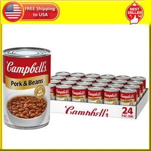 (24 Pack) Campbe*ll's Canned Pork and Beans with Tomato, Sweet & Savory, 11 Fl O - Picture 1 of 7