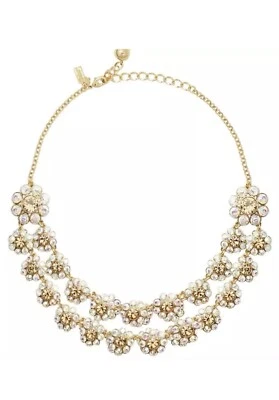 AUTHENTIC KATE SPADE NEW YORK RARE CRYSTAL TRELLIS SHORT NECKLACE NWT - Image 1 of 4