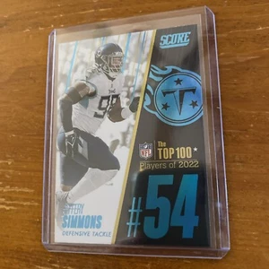 Jeffrey Simmons 2023 Panini Score - ""THE TOP 100" #54 Titans SSP FOLIENHÜLLE HIT - Bild 1 von 2
