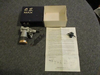 VINTAGE OS MAX H60F GP RC ENGINE MOTOR W/ ORIGINAL BOX / EXTRA CARB - C INFO - Image 1 of 4
