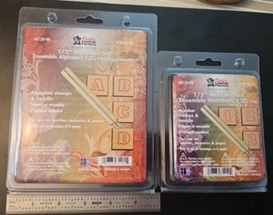 2 New TANDY LEATHER STAMP SETS 1/2" Numbers & Upper Case Alphabet 37 Total Pcs. - Picture 1 of 8