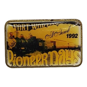 1992 Fort Worth TX Pioneer Days Pin Ft. Worth Vintage - Picture 1 of 3