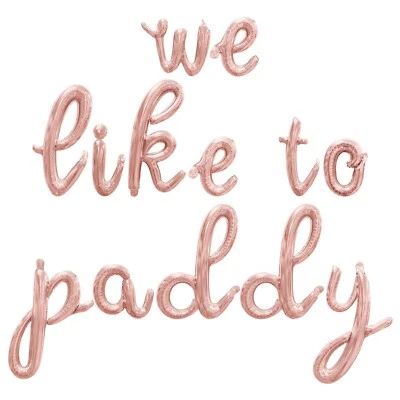 WE LIKE TO REDY Banner de balão carta cursiva - Decoração faça você mesmo do dia de São Patrício - Imagem 1 de 4