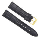 19MM LEATHER WATCH BAND STRAP FOR INVICTA PRO DIVER RUSSIAN BLACK GOLD