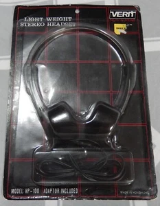 Rare Vintage Verit Lightweight Stereo Headphones Model HP-100 - Picture 1 of 2