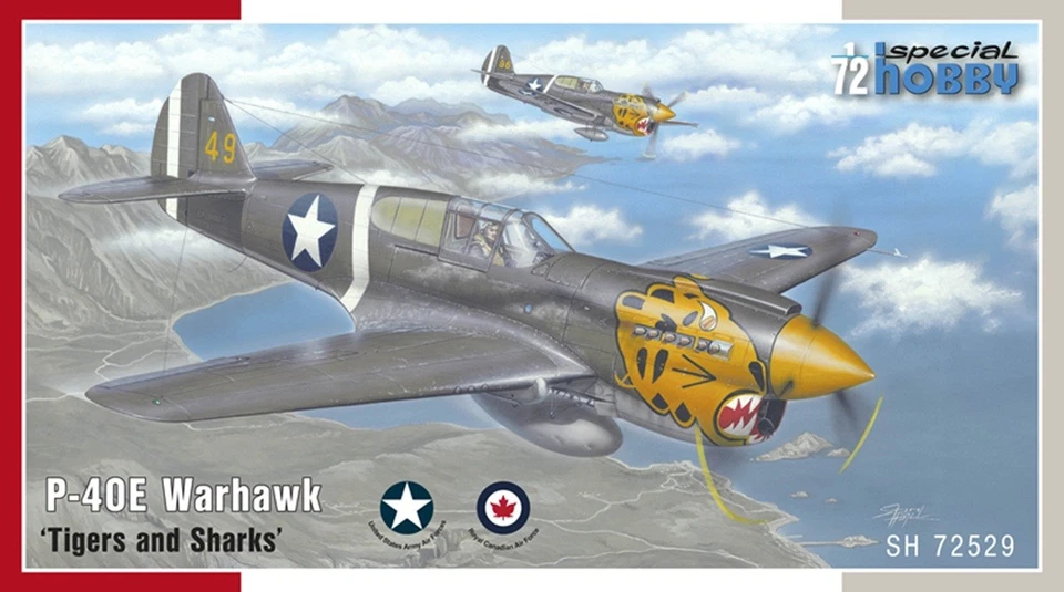 MW22 SPECIAL HOBBY SH72529 P-40E WARHAWK ‘TIGERS AND SHARKS’ PLASTIC KIT