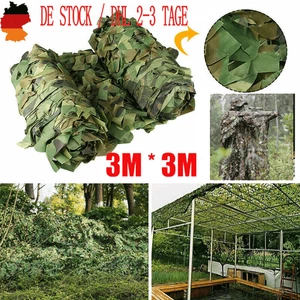 Tarnnetz Camouflage Jagd Armee Tarnung Tarn Camo Woodland Netz 3x3M DE STOCK - Bild 1 von 12
