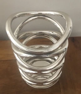 CHRISTOFLE VERTIGO IDOLE -Métal Argent Avec Housse -porte Bouteille - - Foto 1 di 11