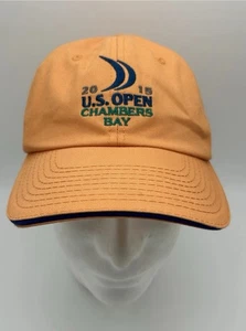US Open 2015 Hat Cap Orange Adjustable OSFA Strap Golf Chambers Bay USGA Member - Picture 1 of 5