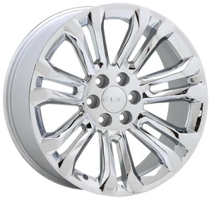 NEW - 22" GMC Sierra 1500 Yukon Chrome wheel rim Factory OEM SINGLE 5666 - Picture 1 of 5