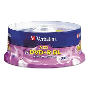 Verbatim 30 Pack 10X DVD R DL Discs 8.5GB Archival Storage Media Lifetime War... - Picture 1 of 3