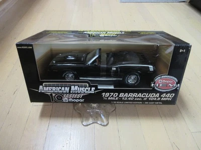 Ertl American Muscle 10 Fastest Mopar 1970 Barracuda 440 raro convertible 1:18 Foto 1 de 4