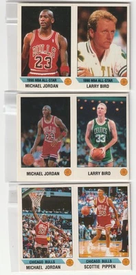 Pares de pegatinas de álbum Panini 1990-91 - Michael Jordan, Larry Bird, Scottie Pippen Foto 1 de 2