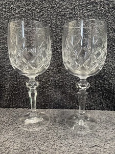 2 bicchieri da vino bianco in cristallo di Boemia - Crystalex - 7" - Foto 1 di 9