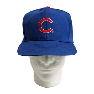 Vtg Chicago Cubs MLB Merchandise Classic Snapback Hat Cap Blue - Picture 1 of 5