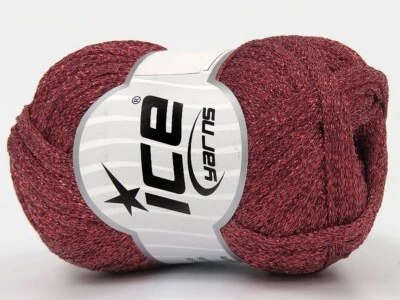 Cinta de lúrex metálico Halley Red 80557 hilos de hielo 50 g 109 yardas 1/4" w Foto 1 de 4