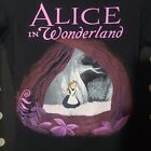 Disney Licensed Alice in Wonderland Women Graphic T-Shirt XS Black Rare Vintage 